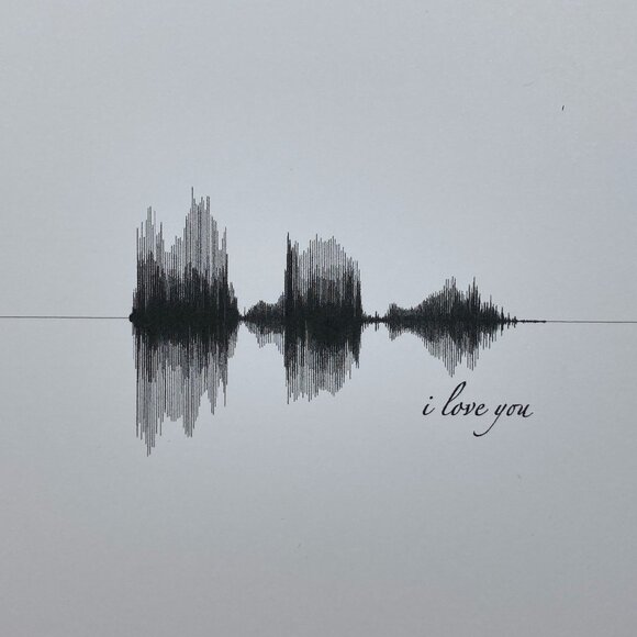 I Love You Soundwave Wall Art - Premade - Picture 2 of 4